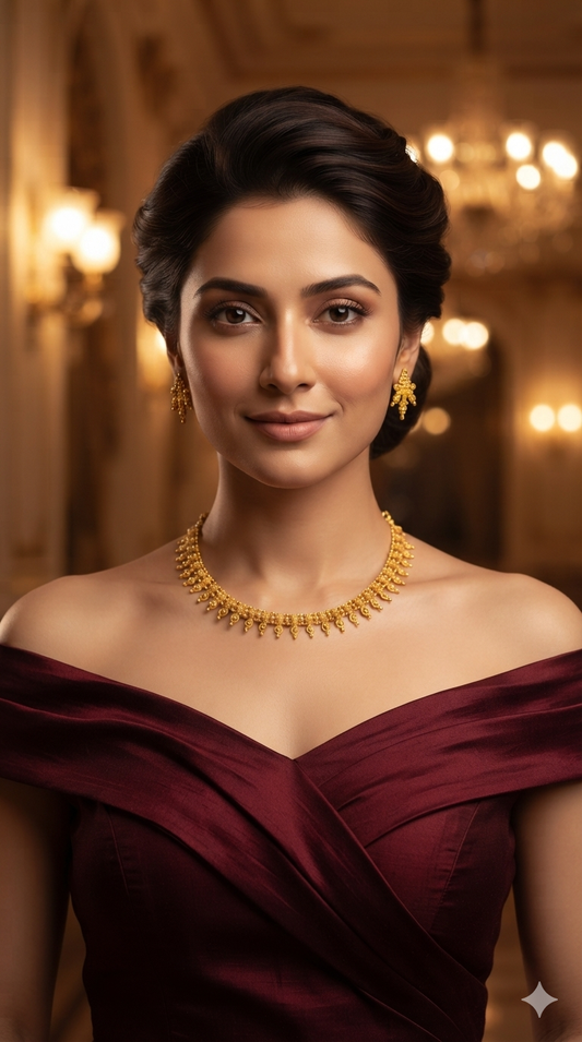 Gold Forming Jewellery Soni Necklace Set