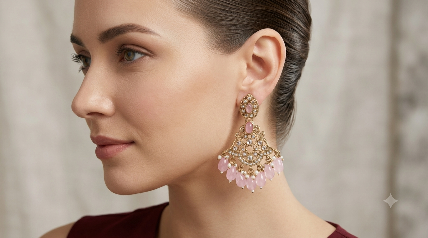 Antique  Kundan Bollywood Sonam Earrings