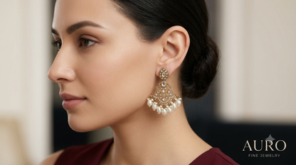 Antique  Kundan Bollywood Sonam Earrings