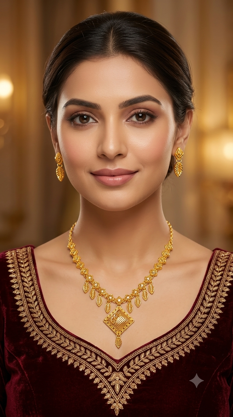 Gold Forming Jewellery Teresa Necklace Set