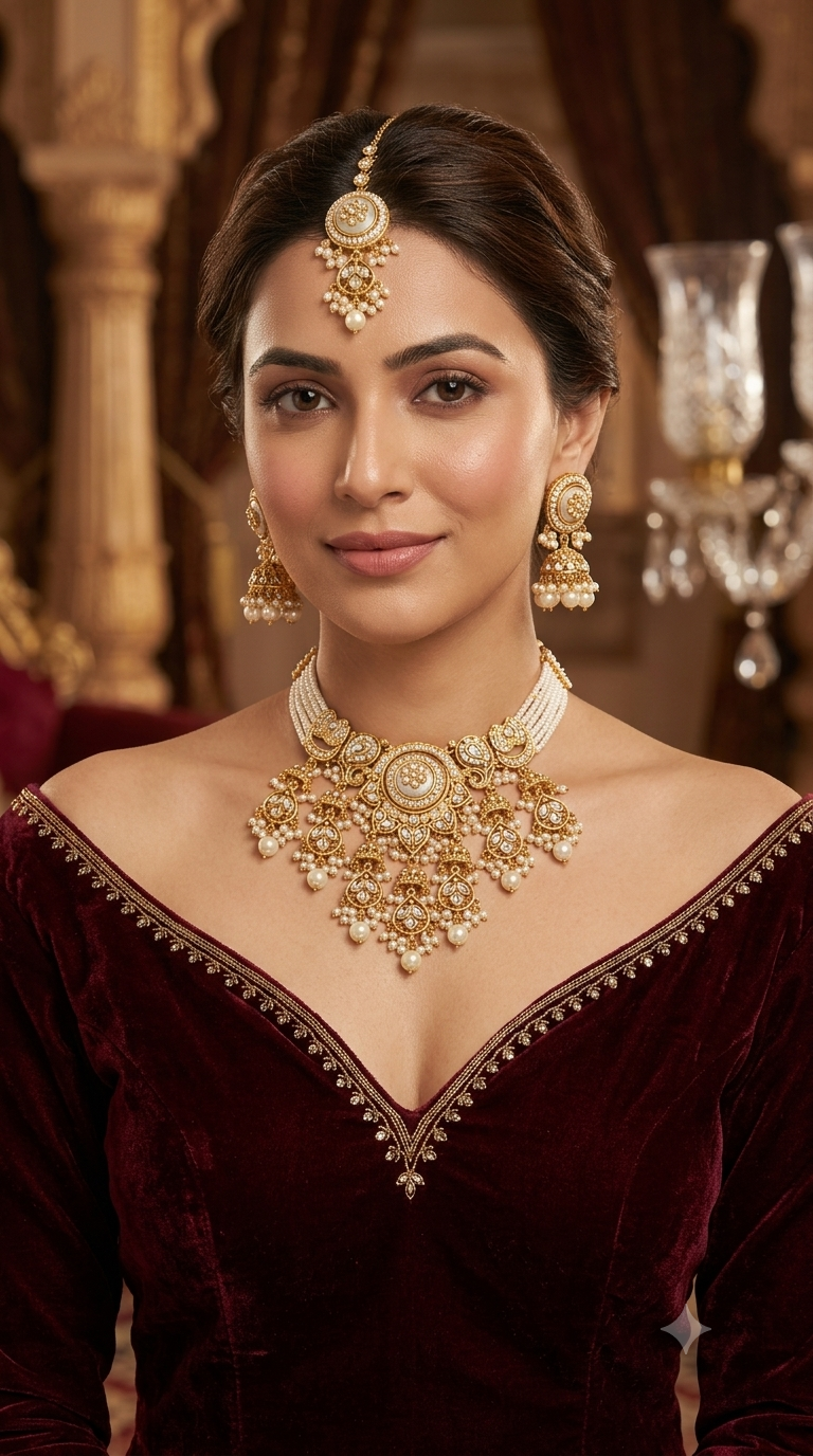 White Kundan necklace Set/ kundan Indian jewellery kundan Ravia sets
