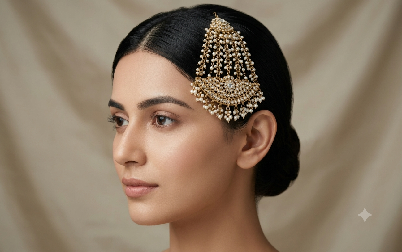 Antique White Headpassa Jhumar Tracey Jewellery