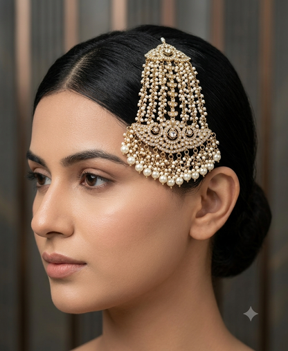 Antique White Headpassa Jhumar Tracey Jewellery