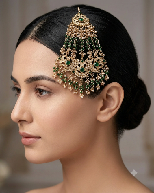 Antique Green Headpassa Jhumar Tracey Jewellery