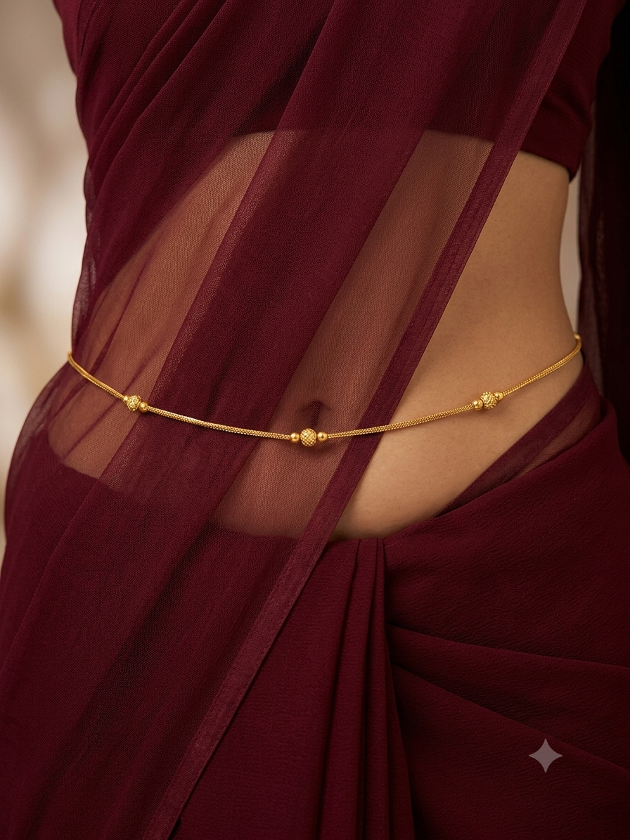 Gold Indian Belly Chain kamarbelt Marco Saree Chain