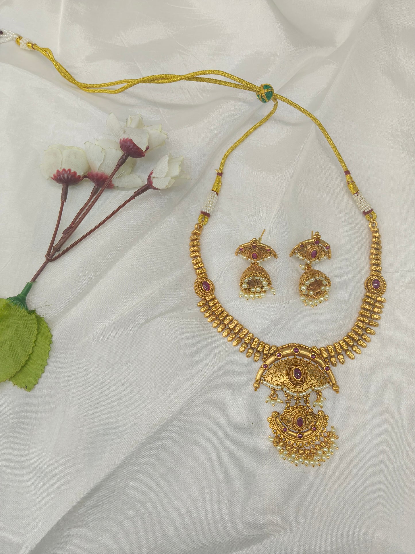 Gold Polki Necklace set/ Gold Necklace Amiri sets