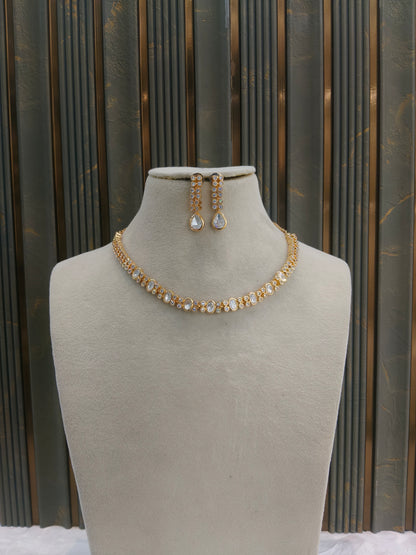 Gold Kundan Necklace Indian Jewelry Eiko Set