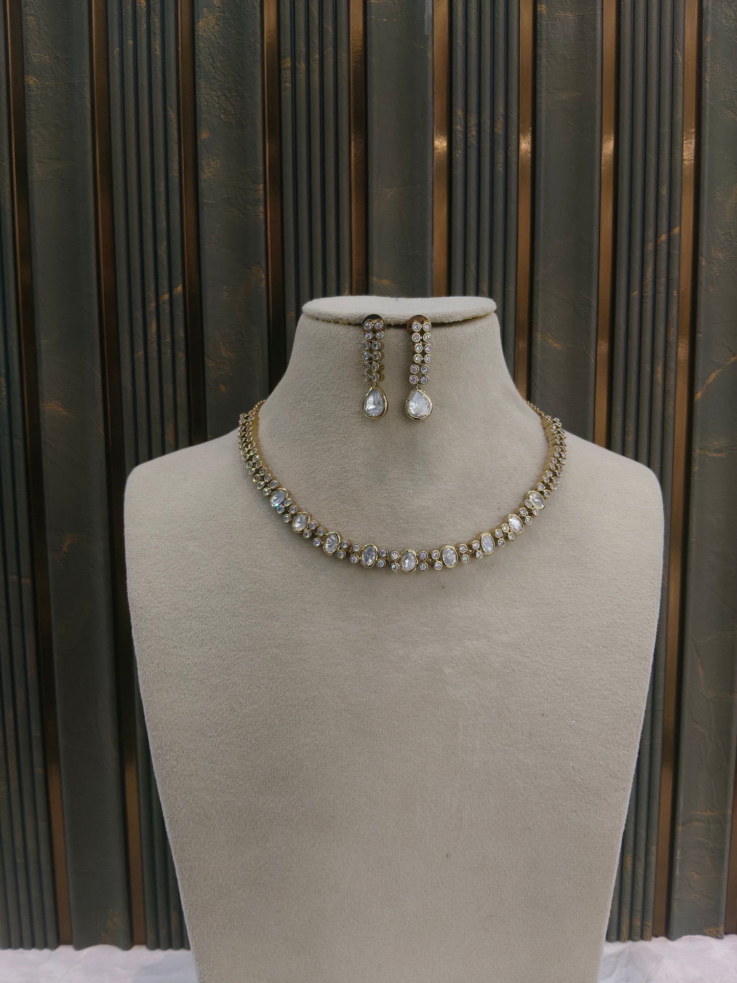 Antique Kundan Necklace Indian Jewelry Eiko Set