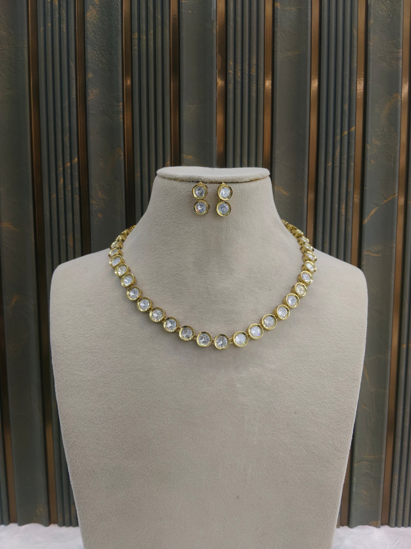 Antique Kundan Necklace Indian Jewelry Eiko Set