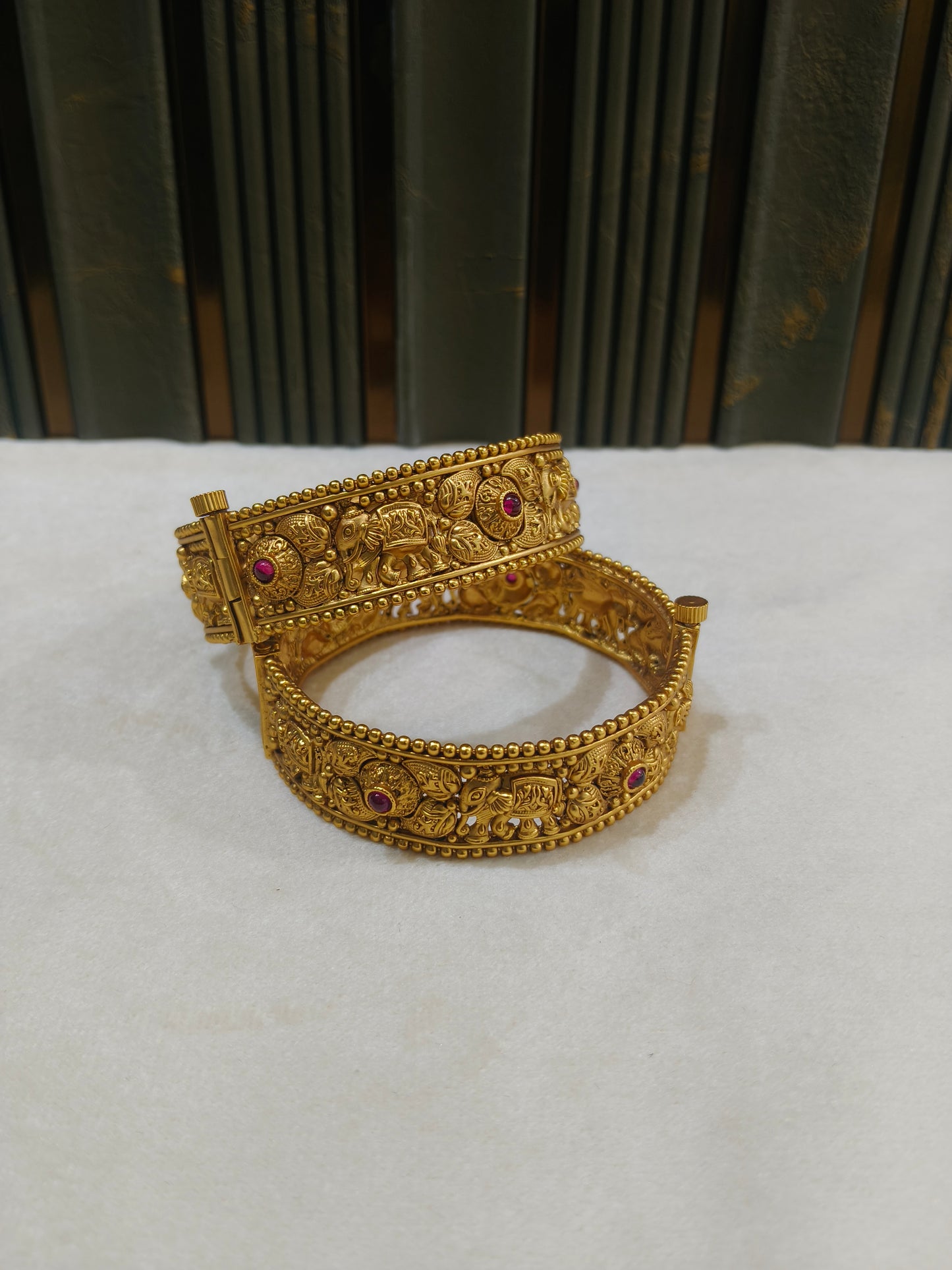 Indian bangles Traditional bollywood jewelry Ruby Palvi Gold bangles