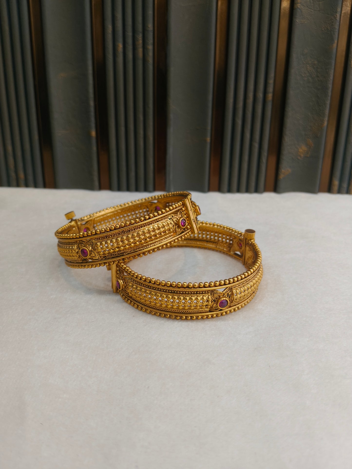 Indian bangles Traditional bollywood jewelry Ruby Ruba Gold bangles