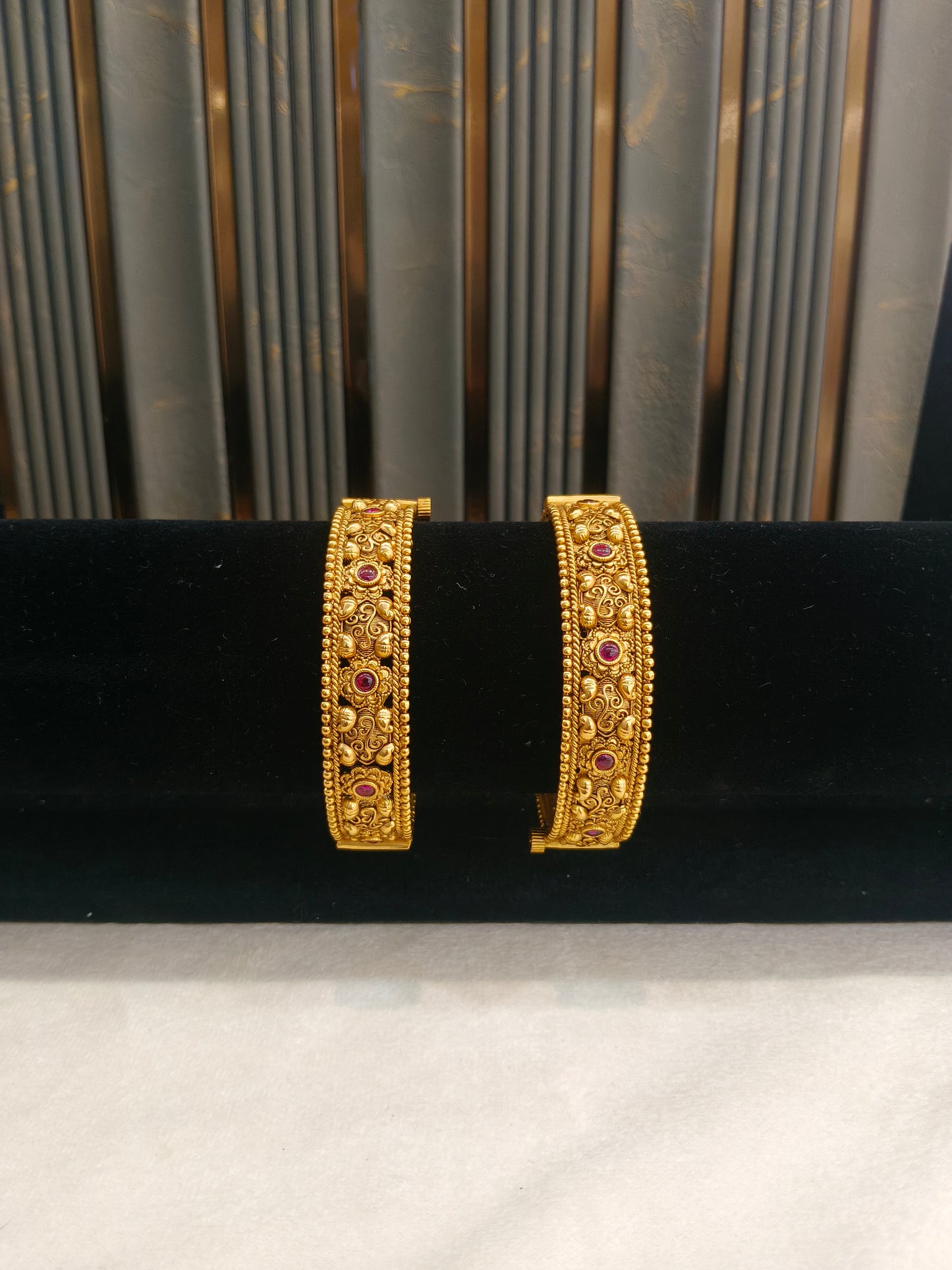 Indian bangles Traditional bollywood jewelry Ruby Ruqa Gold bangles