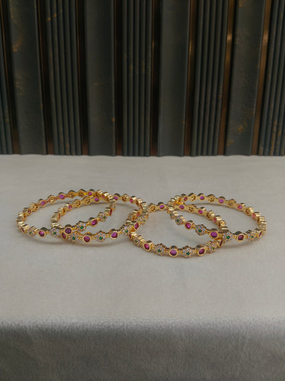 Indian bangles Traditional bollywood jewelry Ruby Green Antique CZ Stone Monna bangles