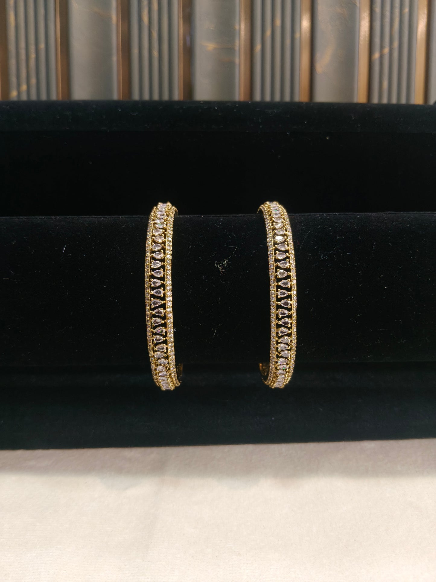 Indian bangles Traditional bollywood jewelry Antique CZ Stone Belle bangles