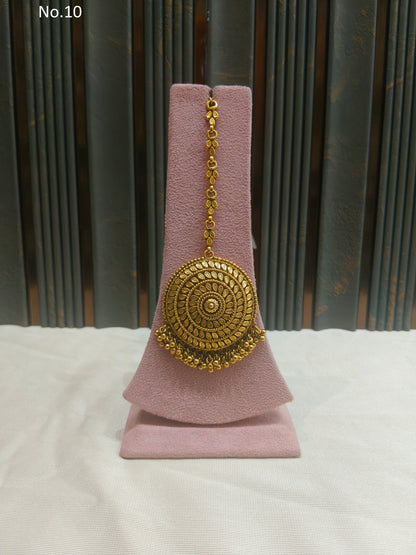 Gold polki Tikka Jewellery Indian Niram Headpiece Jewellery