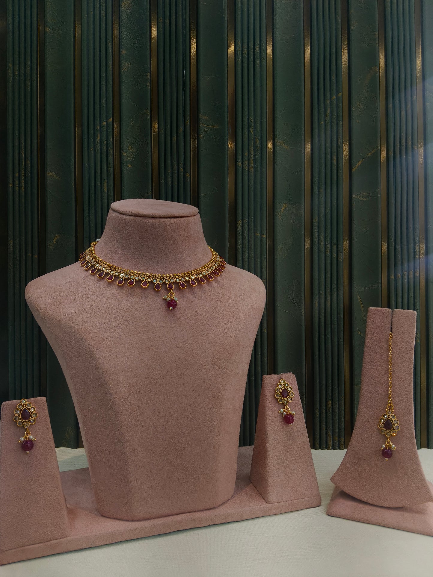 Gold Polki  Necklace Jewellery Juhi Set
