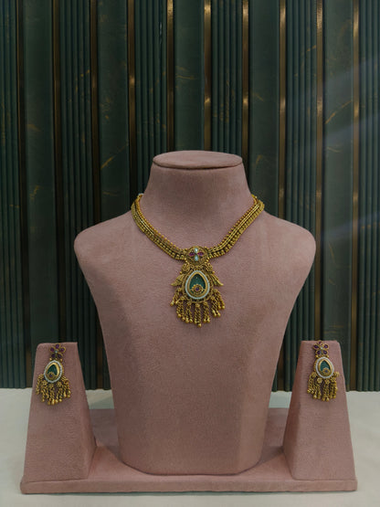 Gold Polki  Necklace Jewellery Juhi Set