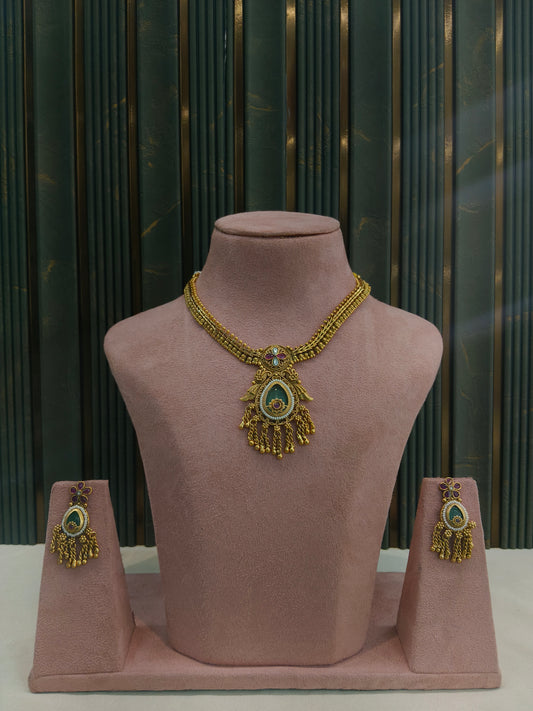 Gold Polki  Necklace Jewellery Juhi Set