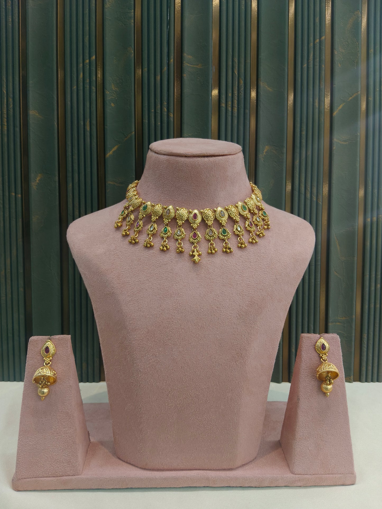 Gold Polki  Necklace Jewellery Juhi Set