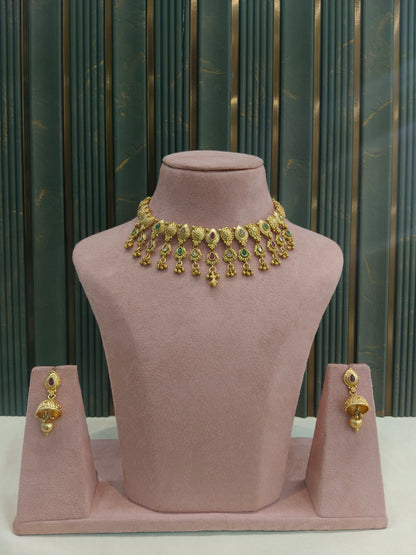 Gold Polki  Necklace Jewellery Juhi Set