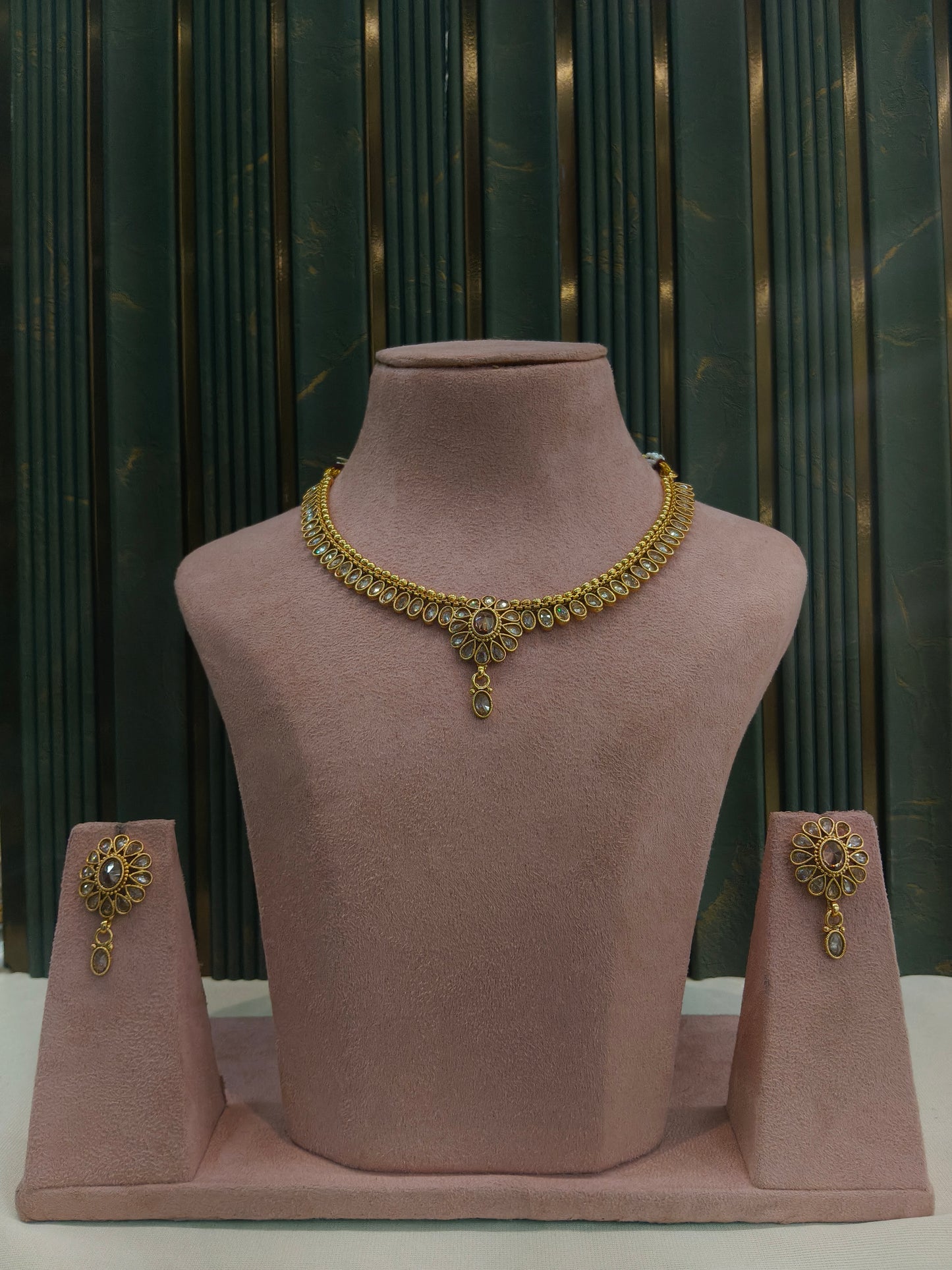 Gold Polki  Necklace Jewellery Juhi Set