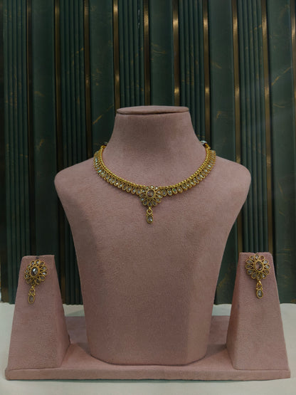 Gold Polki  Necklace Jewellery Juhi Set