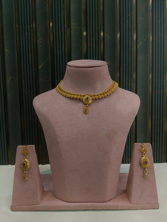 Gold Polki  Necklace Jewellery Juhi Set