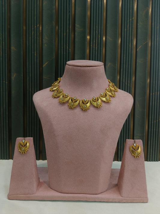 Gold Polki  Necklace Jewellery Juhi Set