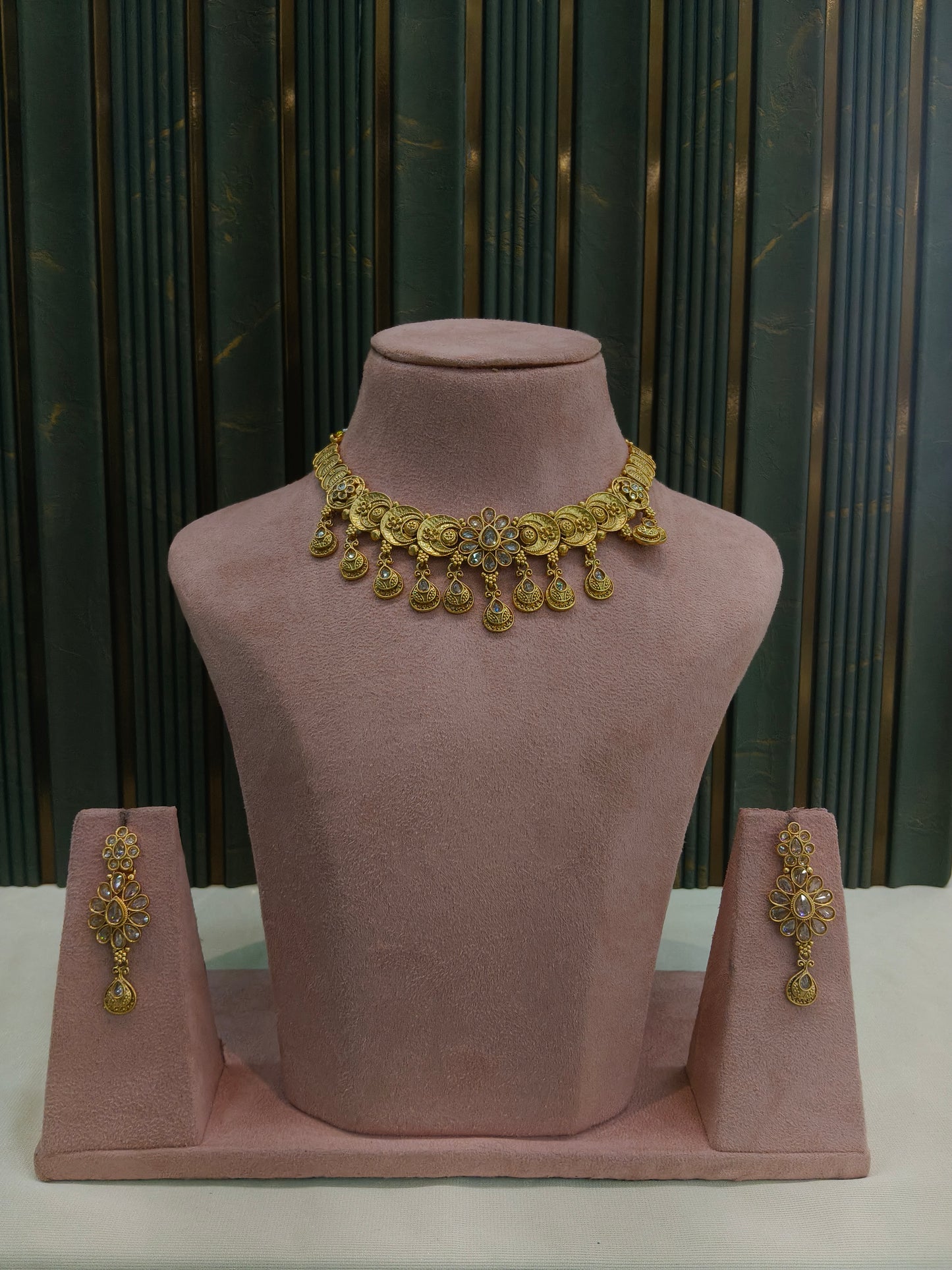 Gold Polki  Necklace Jewellery Juhi Set