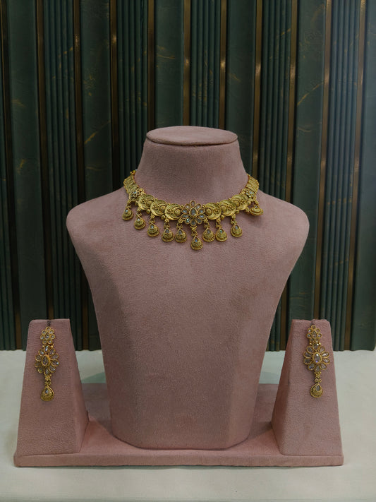 Gold Polki  Necklace Jewellery Juhi Set