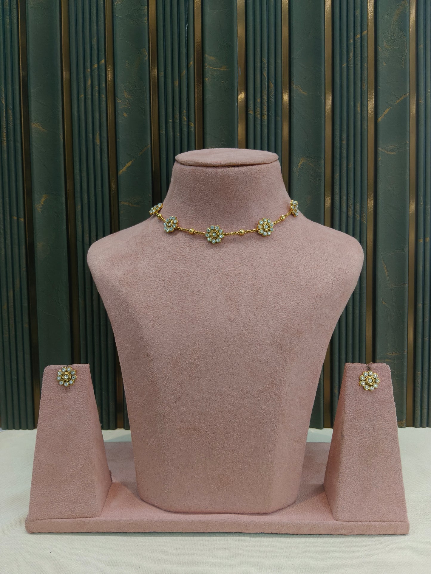 Gold Polki  Necklace Jewellery Juhi Set