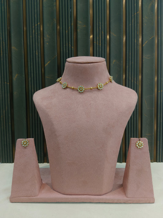 Gold Polki  Necklace Jewellery Juhi Set