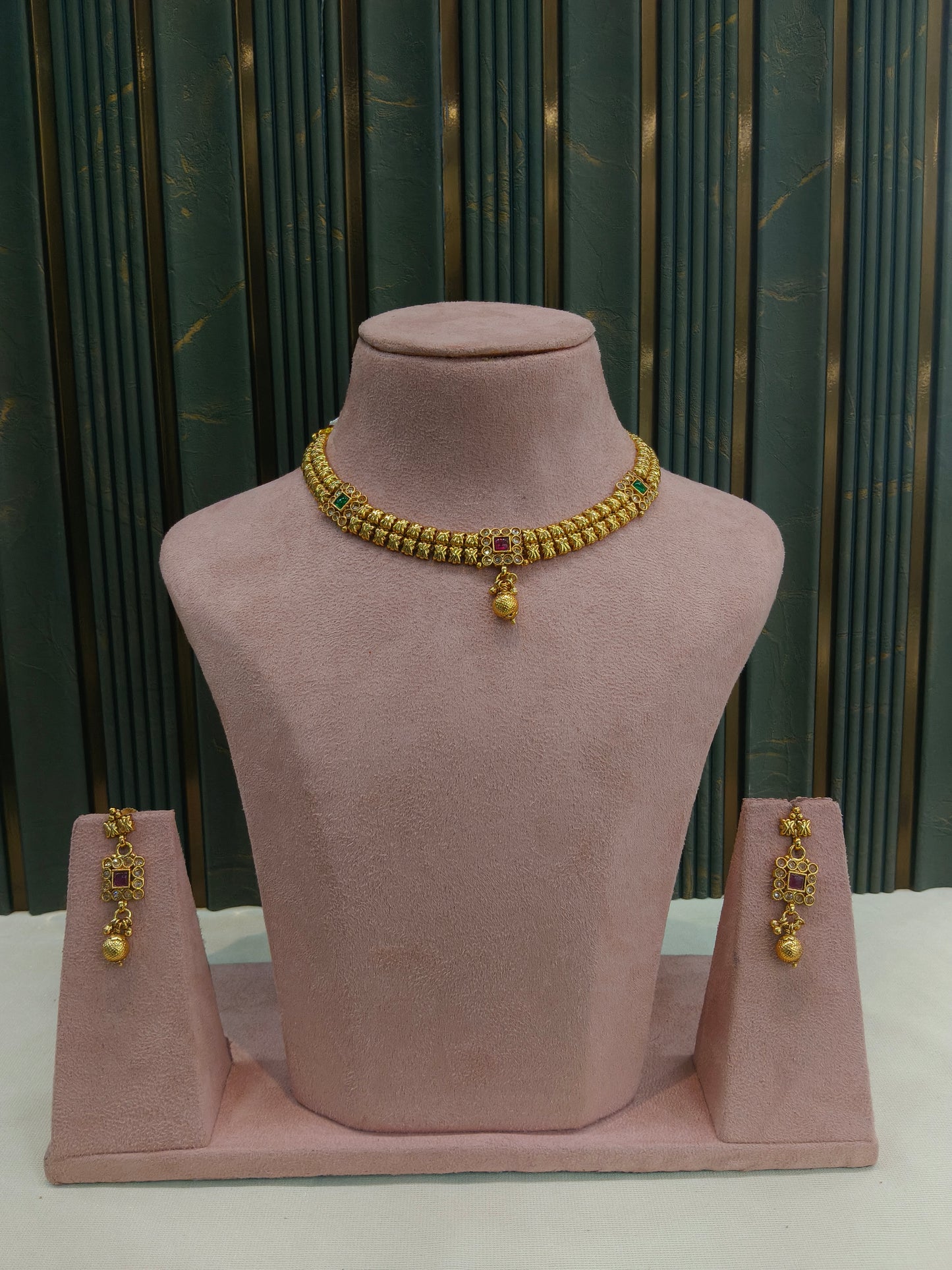 Gold Polki  Necklace Jewellery Juhi Set