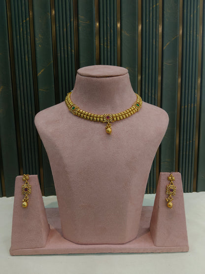 Gold Polki  Necklace Jewellery Juhi Set