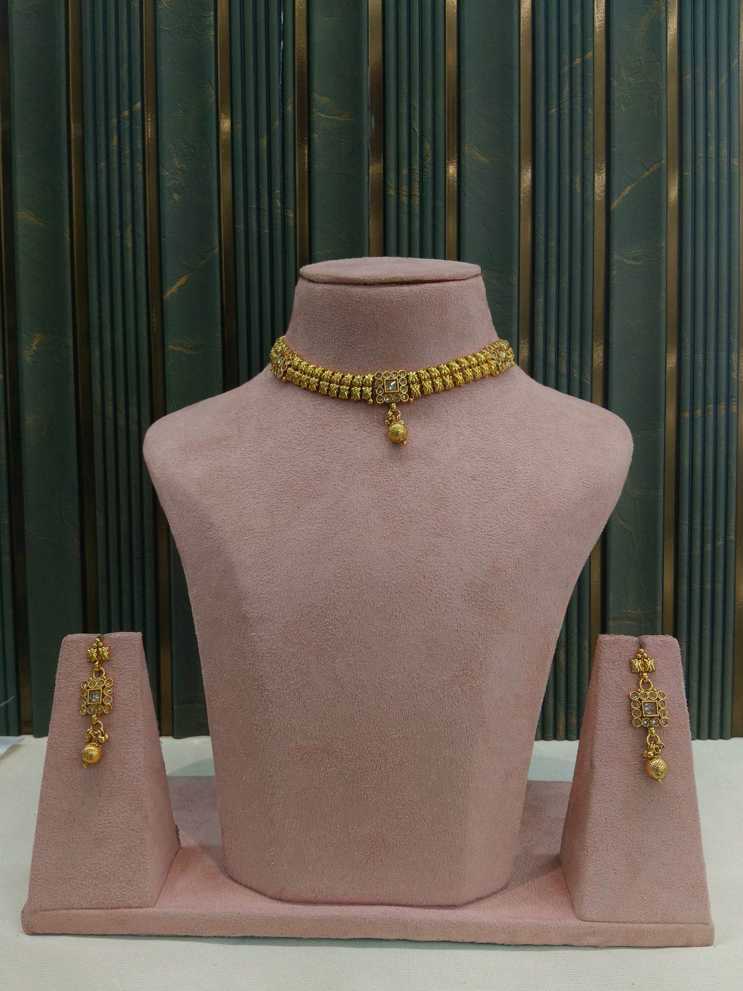 Gold Polki  Necklace Jewellery Juhi Set