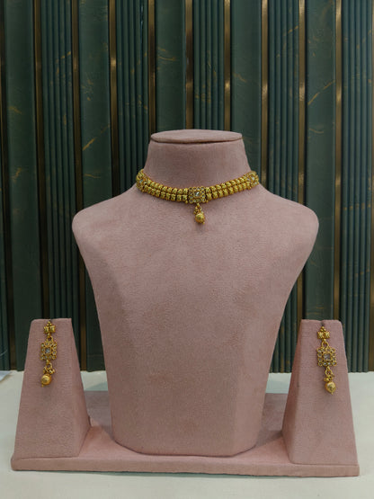 Gold Polki  Necklace Jewellery Juhi Set