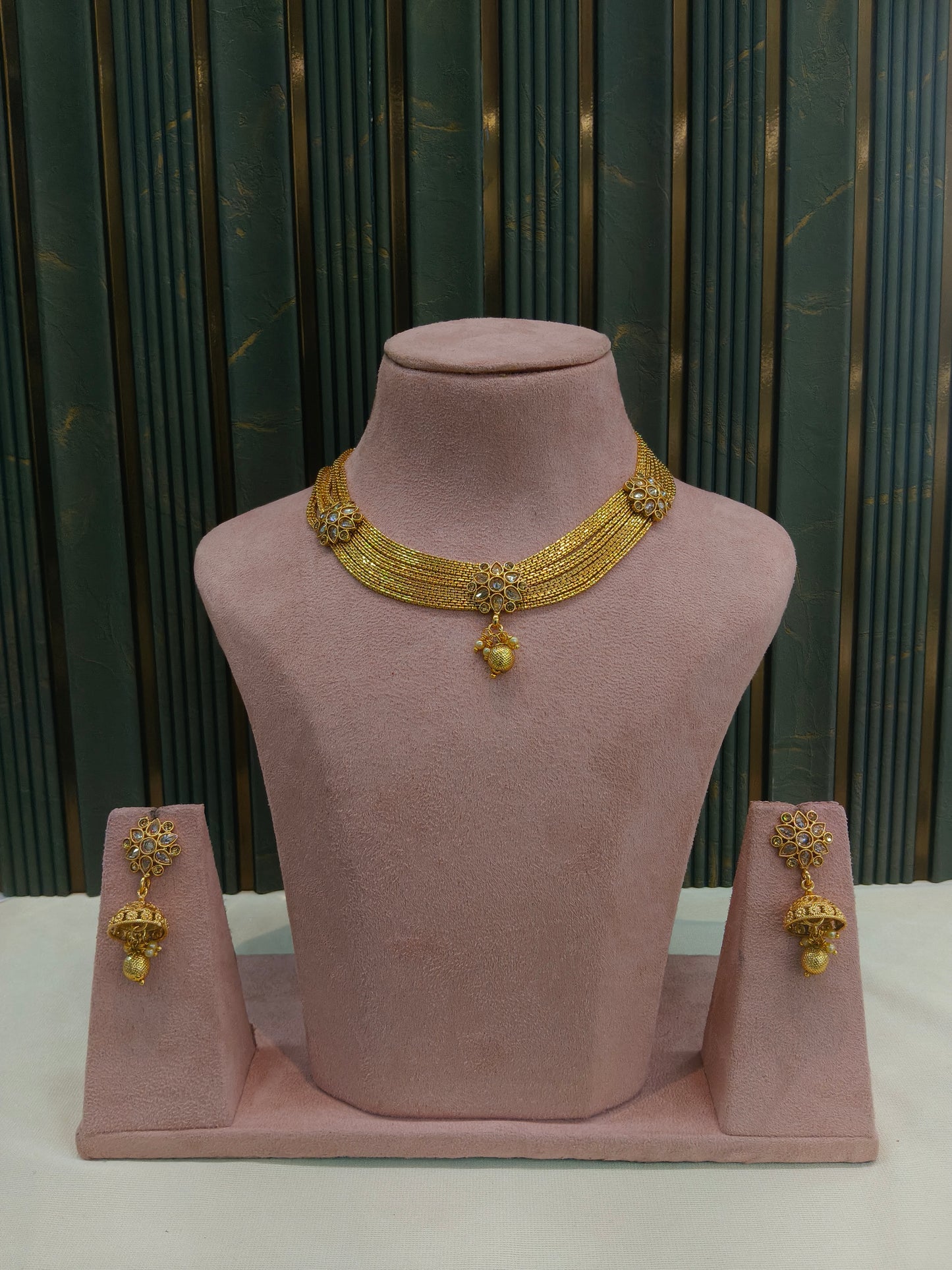 Gold Polki  Necklace Jewellery Juhi Set