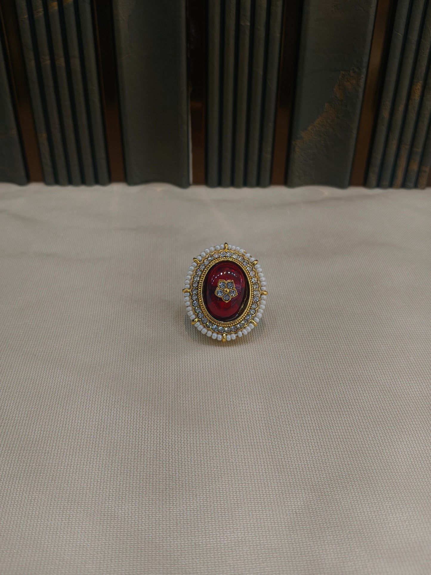 Kundan Adjustable Una Finger Rings
