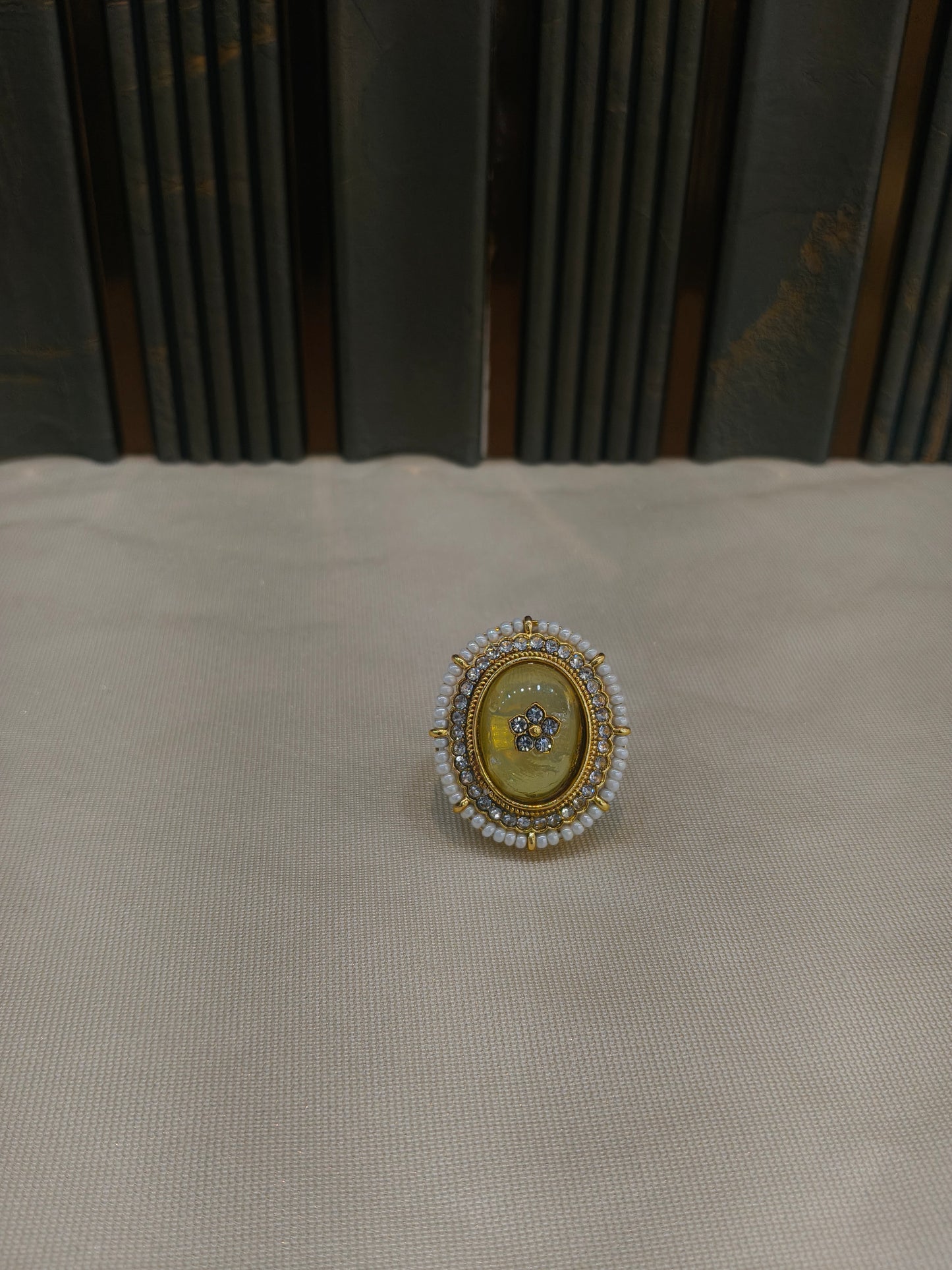 Kundan Adjustable Una Finger Rings