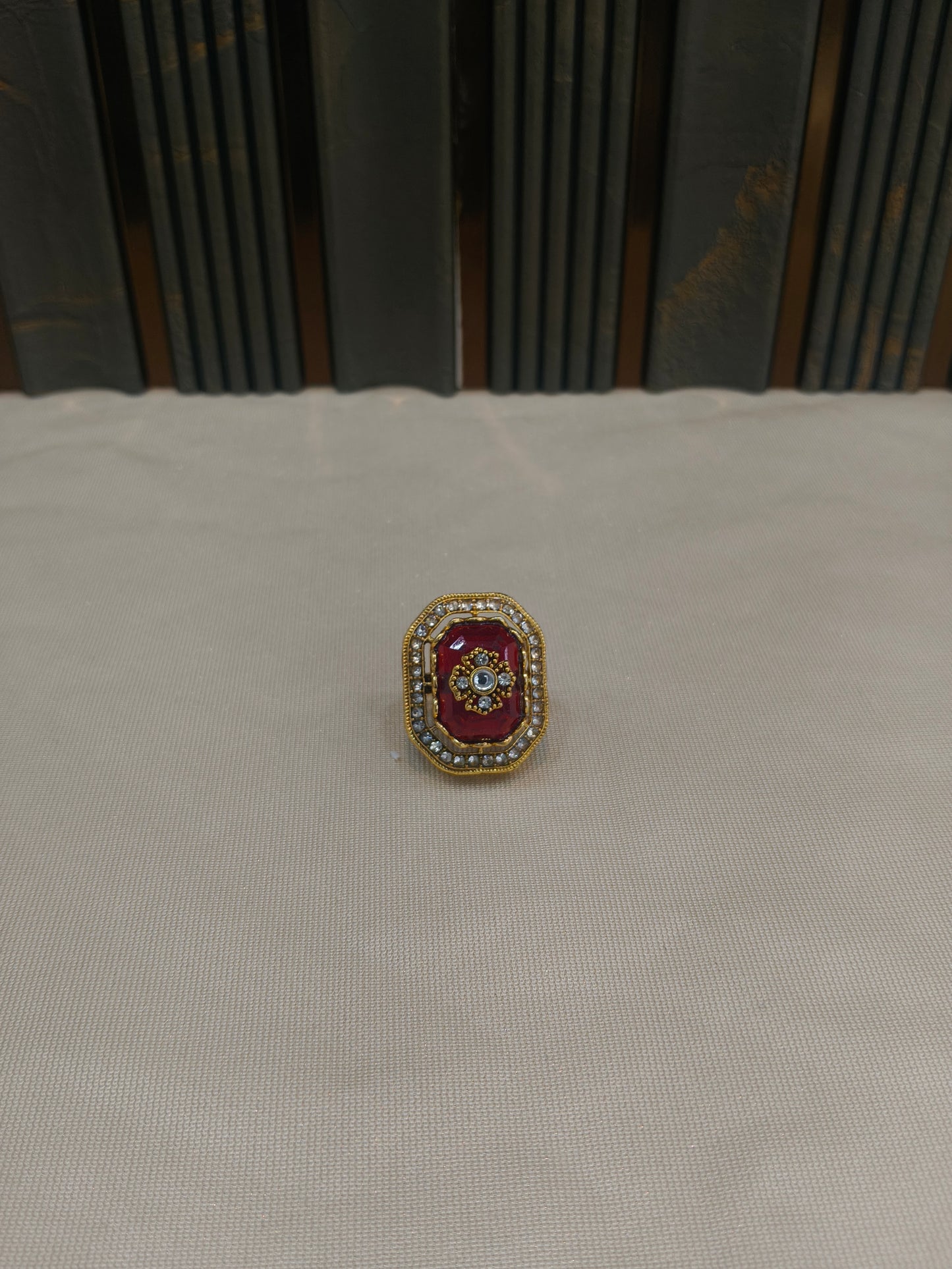 Kundan Adjustable Una Finger Rings