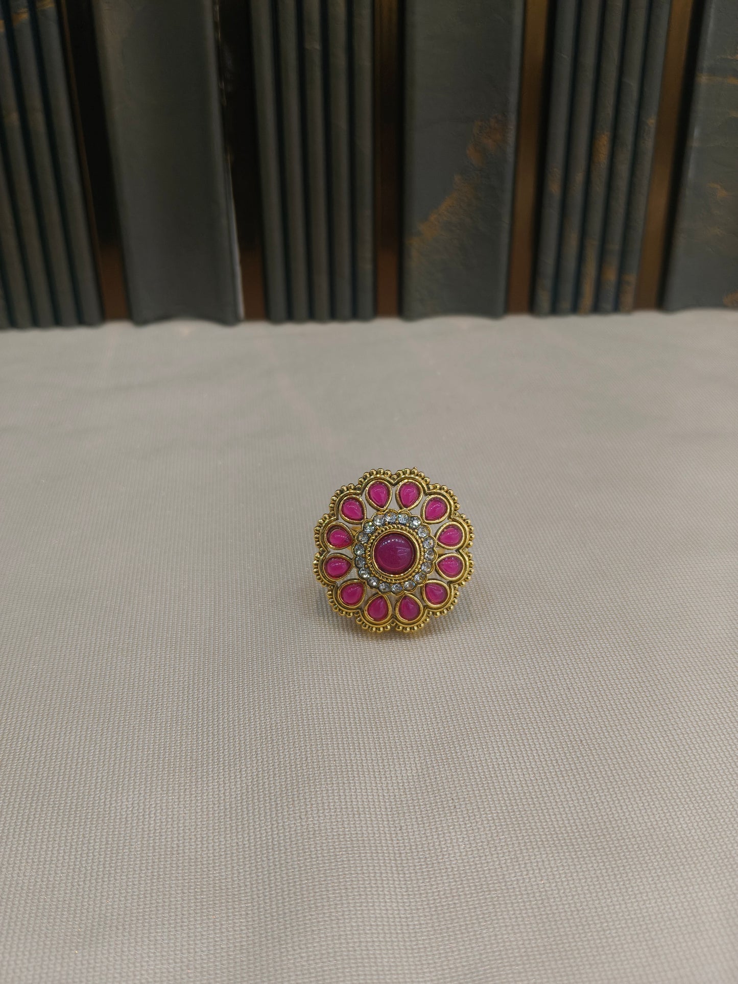 Kundan Adjustable Una Finger Rings