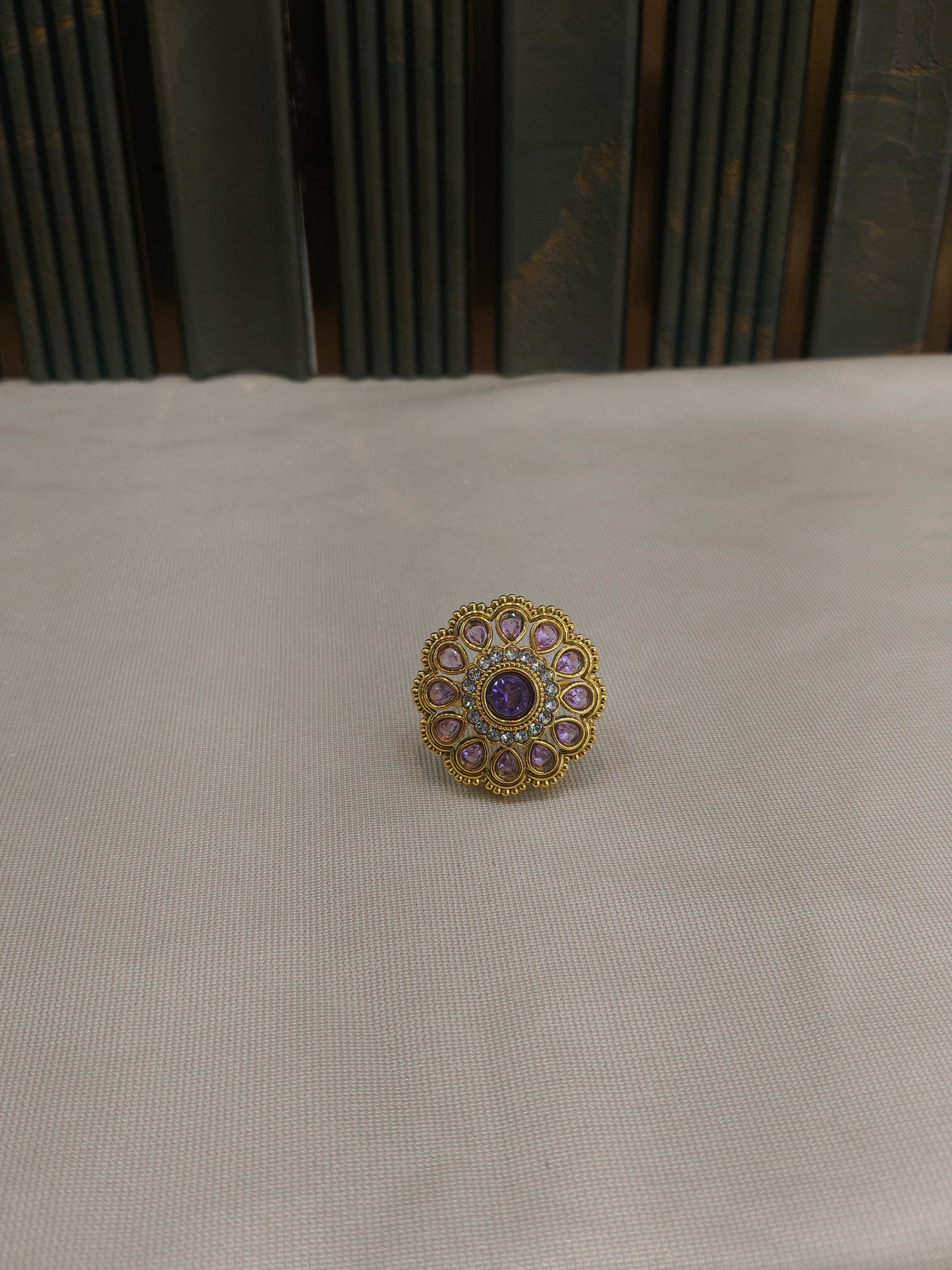 Kundan Adjustable Una Finger Rings
