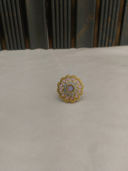 Kundan Adjustable Una Finger Rings