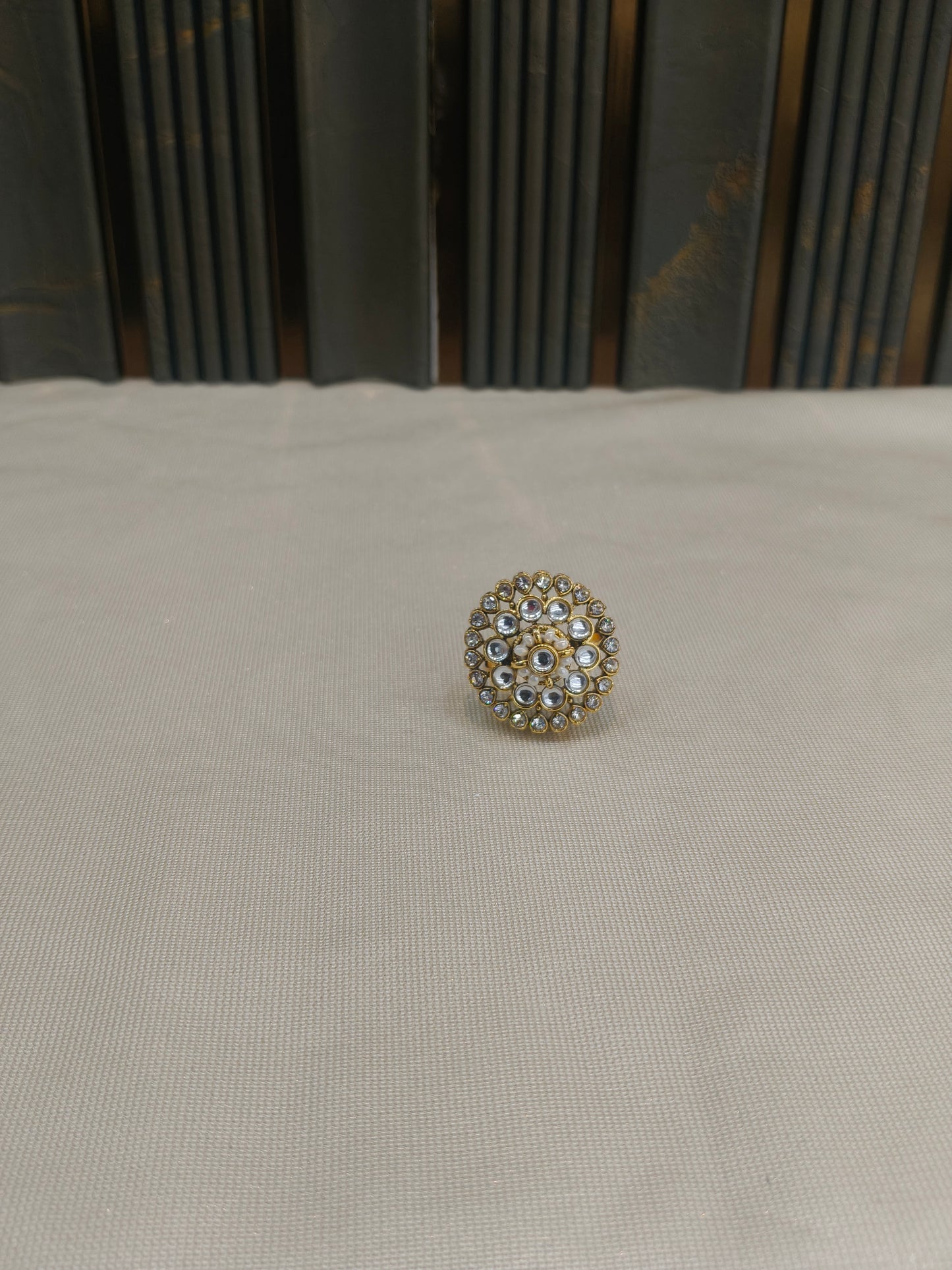 Kundan Adjustable Una Finger Rings