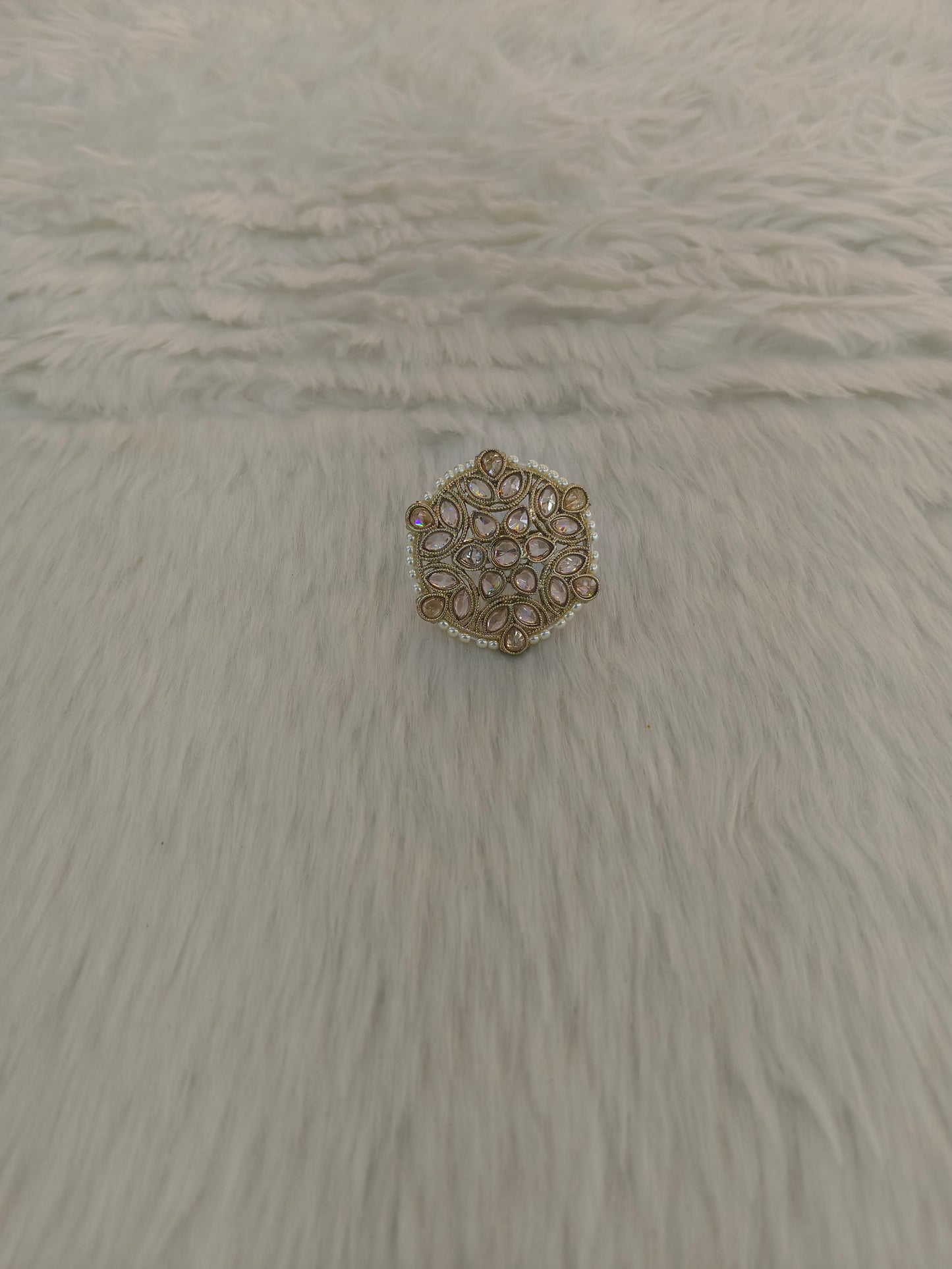 Gold Cocktail Indian Finger Roopa Rings