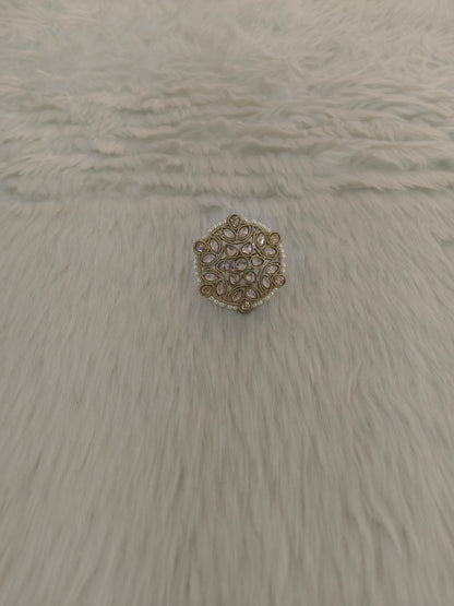 Gold Cocktail Indian Finger Roopa Rings