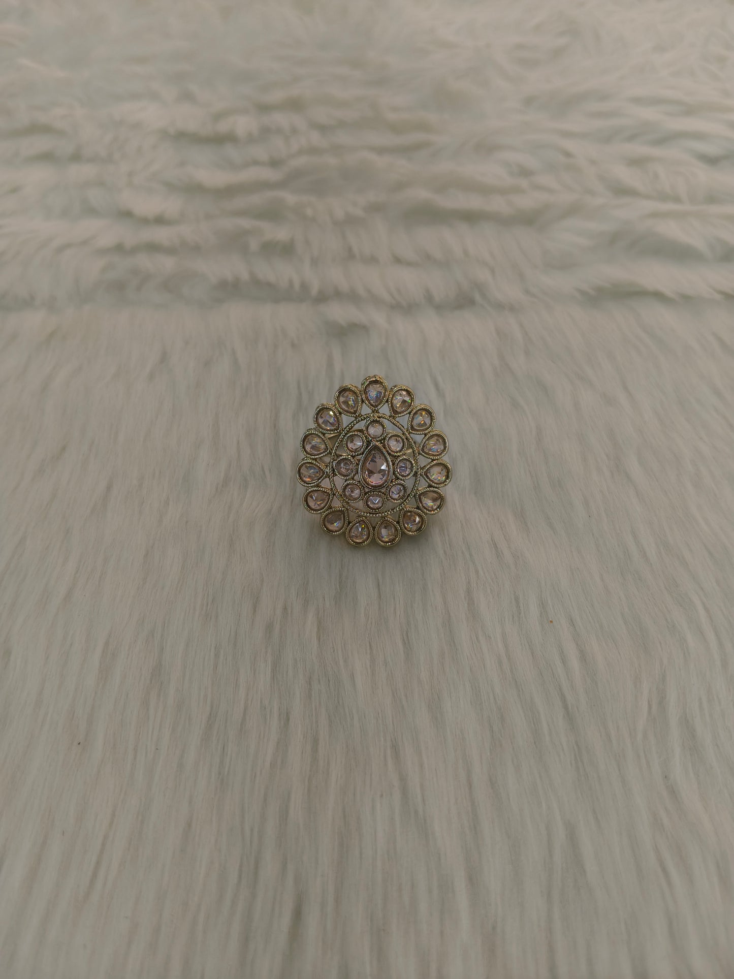 Gold Cocktail Indian Finger Roopa Rings