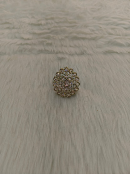 Gold Cocktail Indian Finger Roopa Rings