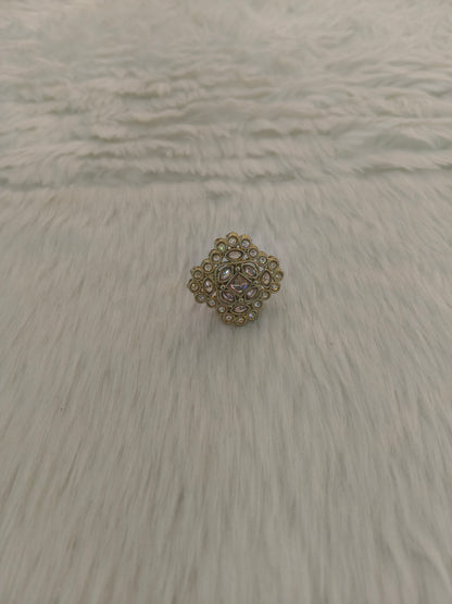 Gold Cocktail Indian Finger Roopa Rings