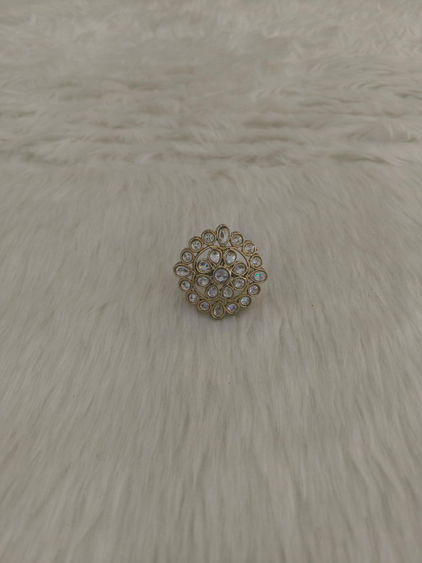 Gold Cocktail Indian Finger Roopa Rings